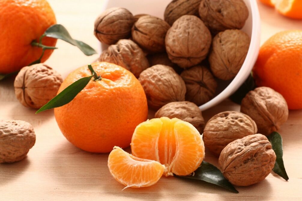 citrus and nuts for effect